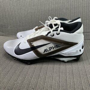 Nike Alpha Menace 4 Pro Agility X Mens Size 13 White & Black Football Cleats